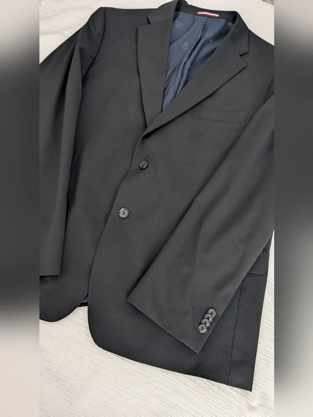 Tommy Hilfiger Classic Black Men's Blazer 48R